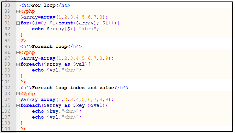 PHP Forloop, Foreach loop and How to Use Them in PHP.